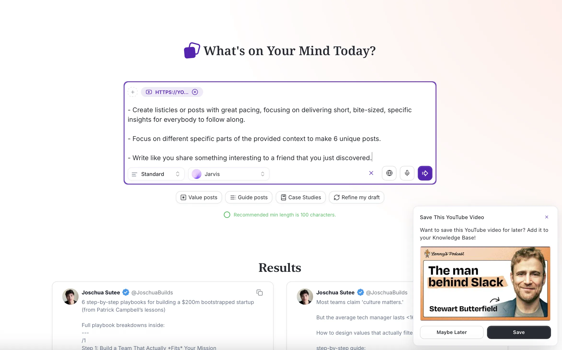 YouTube Repurposing with Template