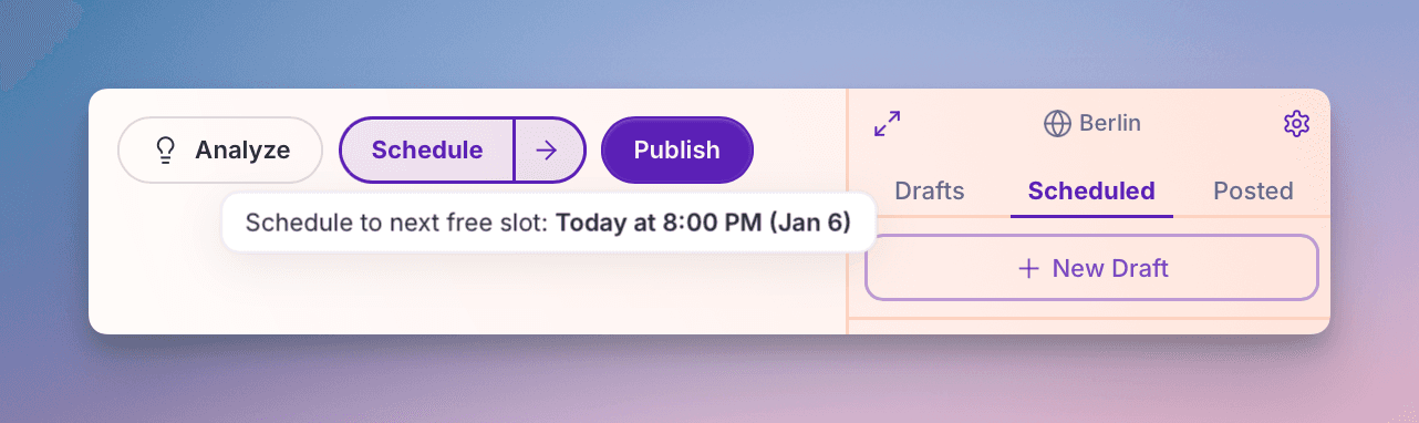 Schedule to Next Slot