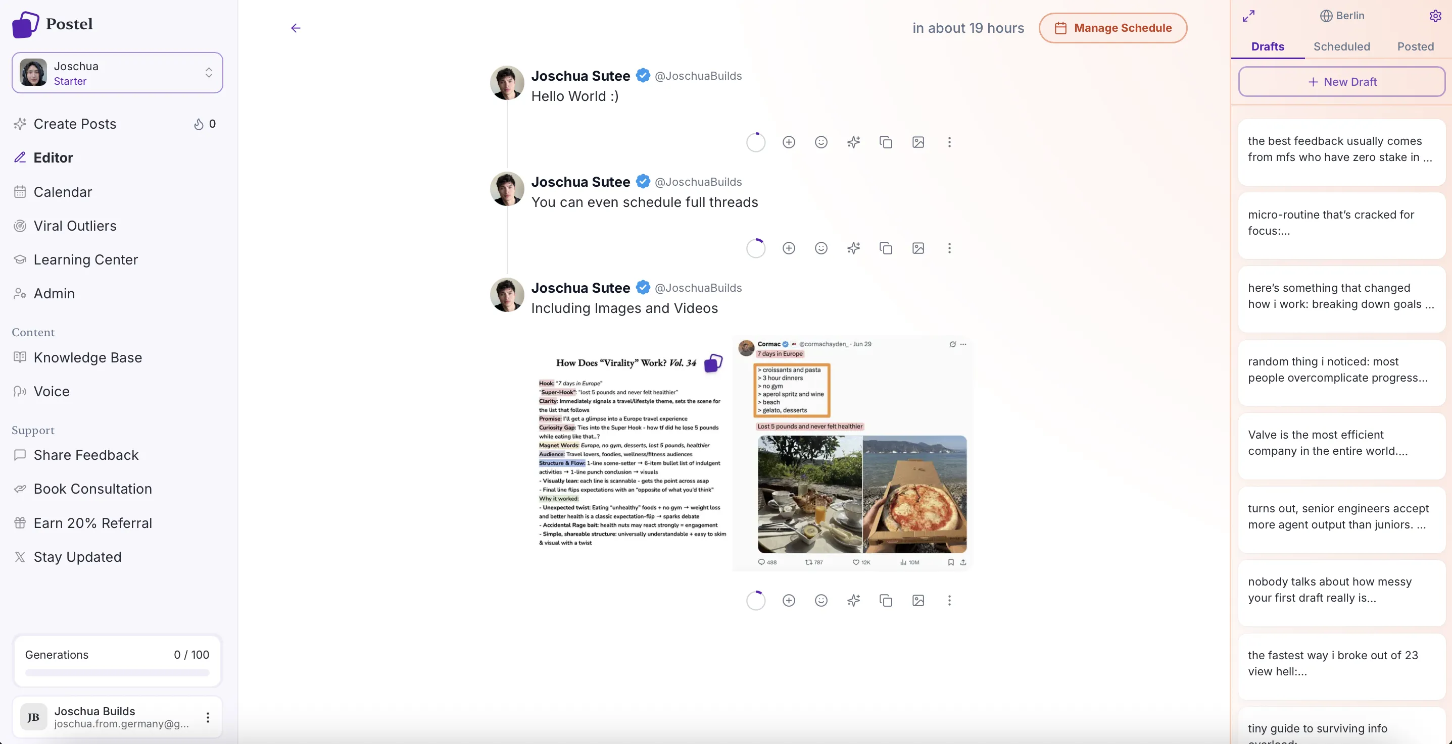 Scheduling Threads View