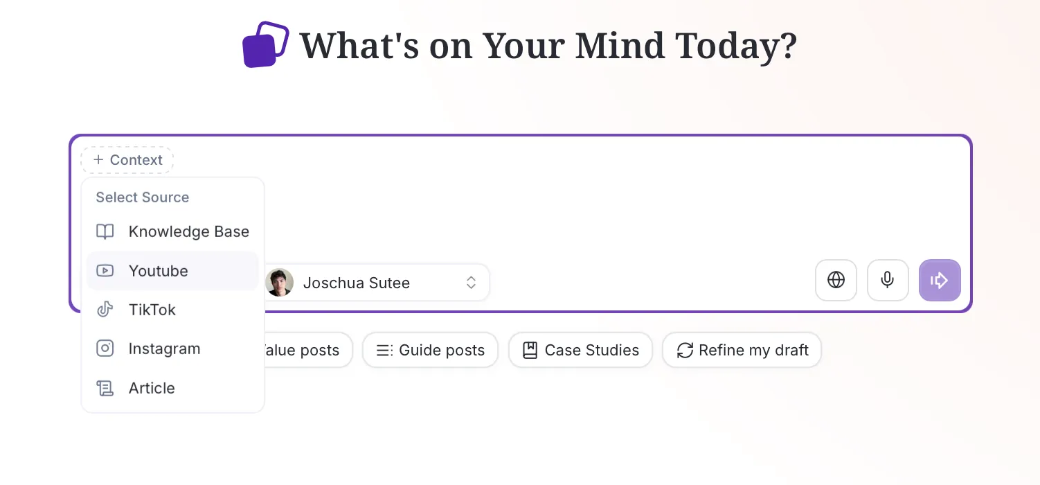 Sources Dropdown