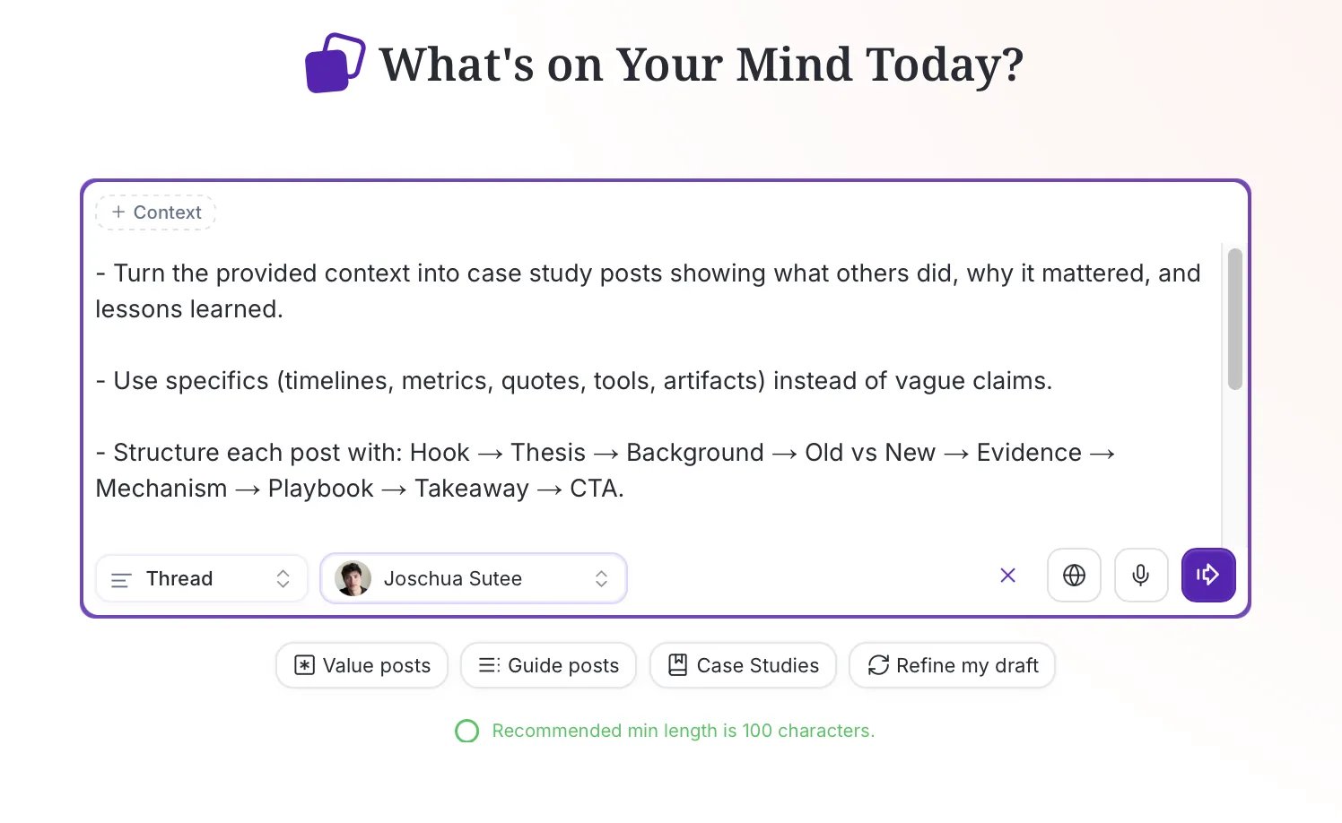 Thread Template Instructions