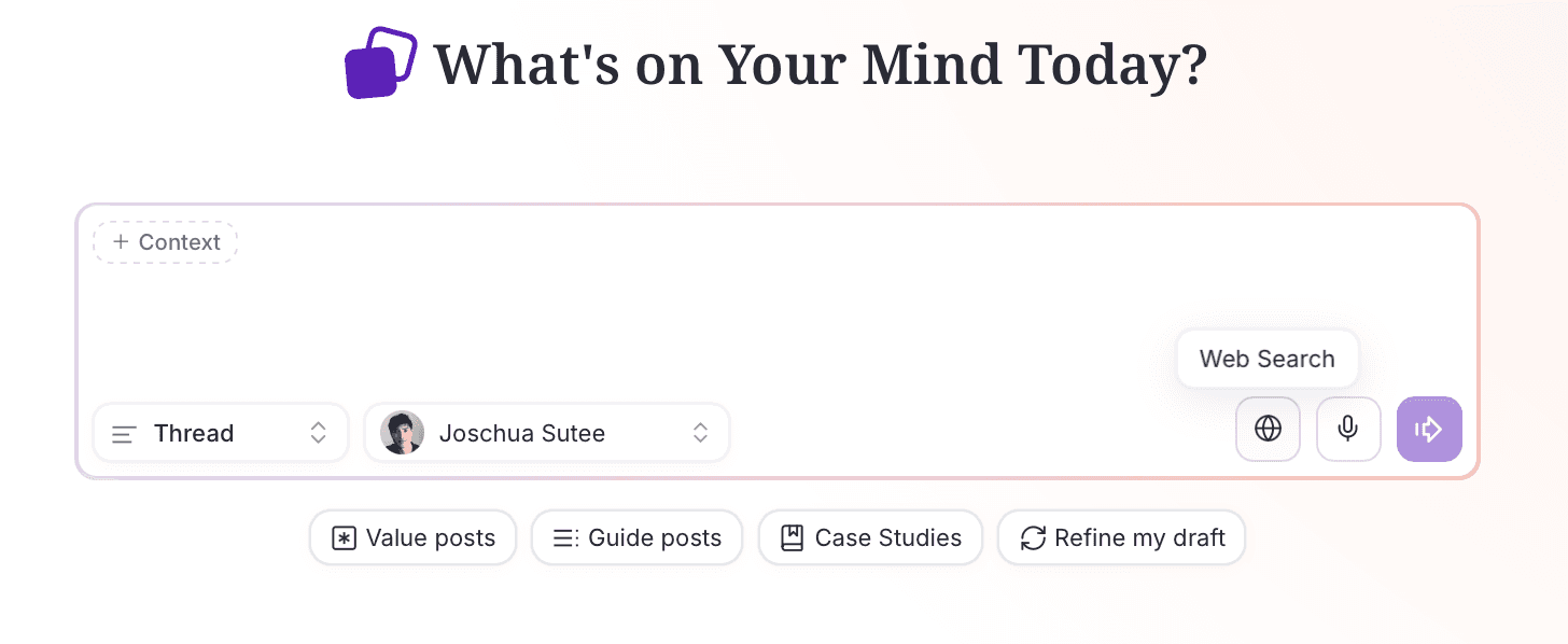 Web Search into Content