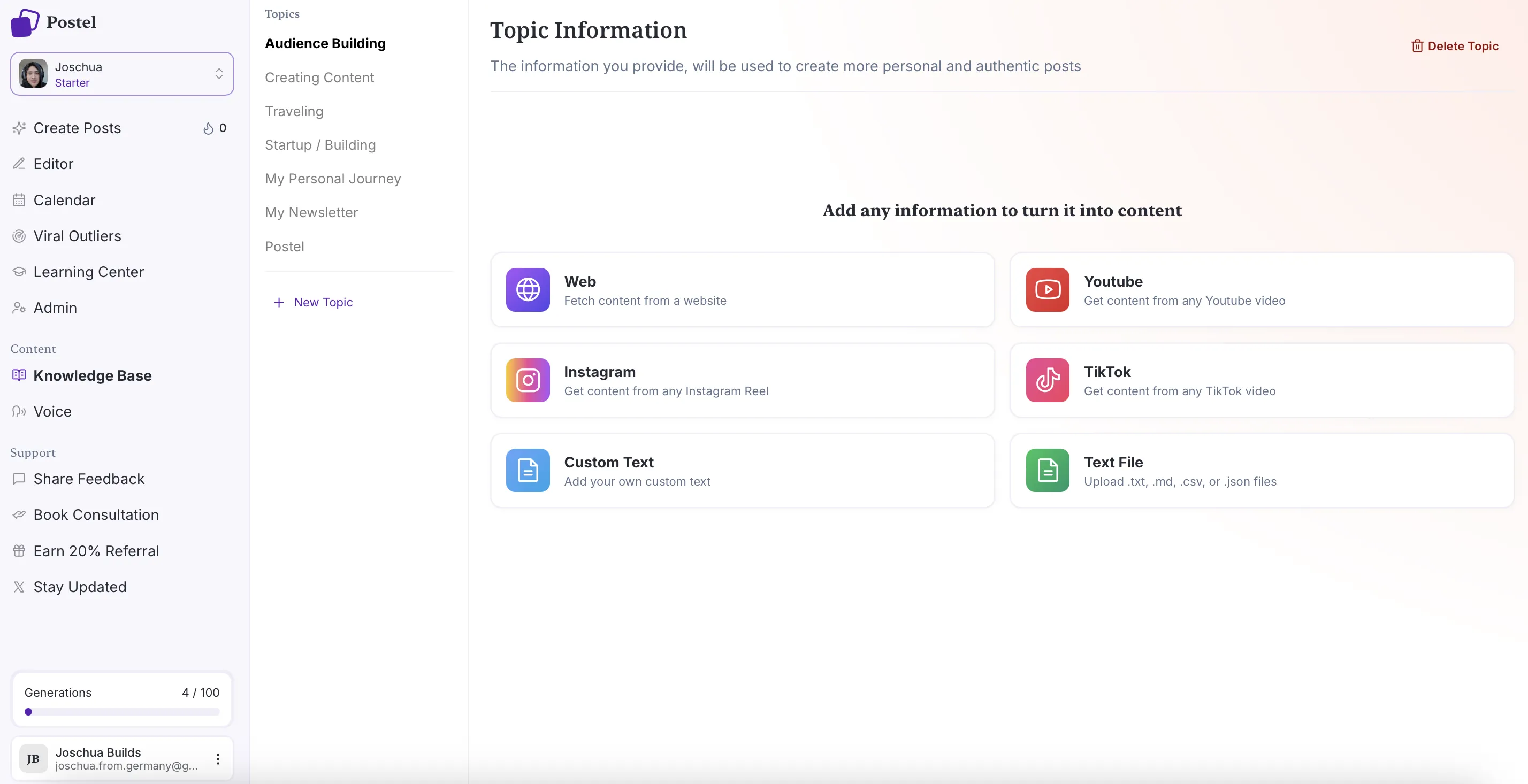 Postel Knowledge Base