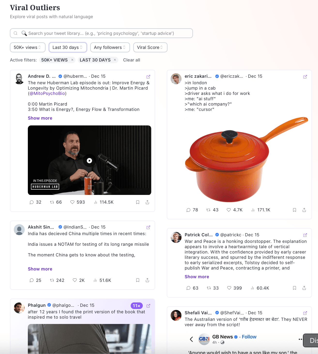 Postel Viral Outliers