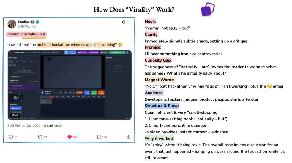 Paulius's hackathon winner tweet
